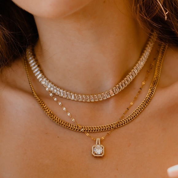 Double layer chain necklace - Picture 5 of 5